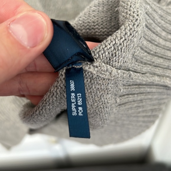 Ralph Lauren Long Sleeve Gray Wuarter Zip Sweater Mens Size Large - Picture 5 of 7